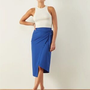Aday It’s a Swirl Blue Wrap Skirt - Size Small